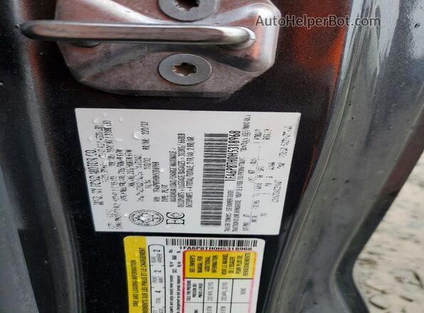 1FA6P8TH0H5318968 2017 FORD MUSTANG Gray VIN კოდის სტიკერის ხედი
