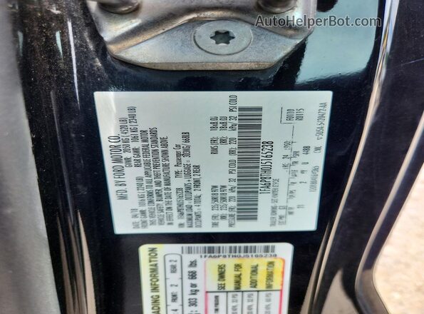 1FA6P8TH0J5165238 2018 FORD MUSTANG Black Vista del compartimento del motor