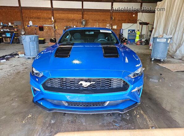 1FA6P8TH0K5103453 2019 FORD MUSTANG Blue წინა ხედი