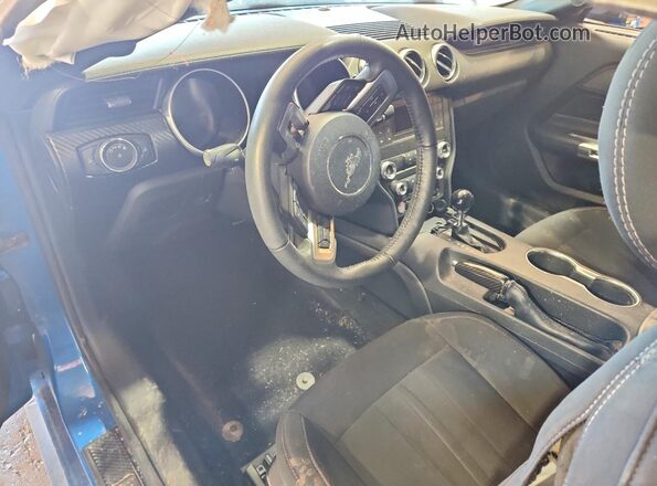 1FA6P8TH0K5103453 2019 FORD MUSTANG Blue წინა პანელის ხედი