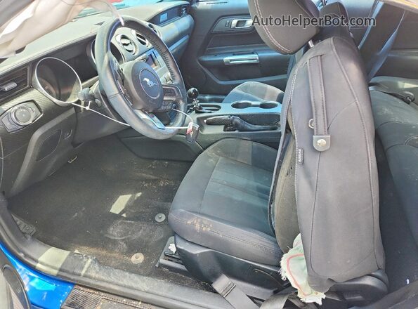 1FA6P8TH0K5103453 2019 FORD MUSTANG Blue წინა სალონის ხედი