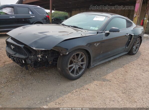 1FA6P8TH0K5124058 2019 FORD MUSTANG Black Widok z przodu