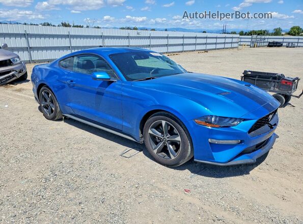 1FA6P8TH0M5125875 2021 FORD MUSTANG Синий Передняя правая четверть