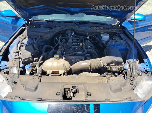 1FA6P8TH0M5125875 2021 FORD MUSTANG Синий Вид задней части салона