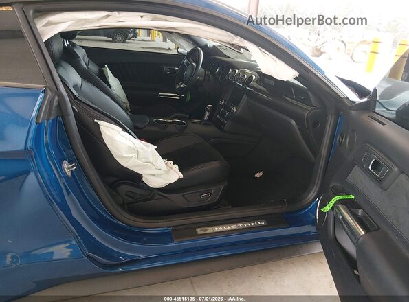 1FA6P8TH1J5117571 2018 FORD MUSTANG Blue Вид салону спереду