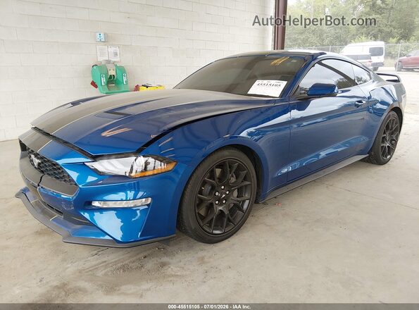 1FA6P8TH1J5117571 2018 FORD MUSTANG Blue Передня ліва чверть