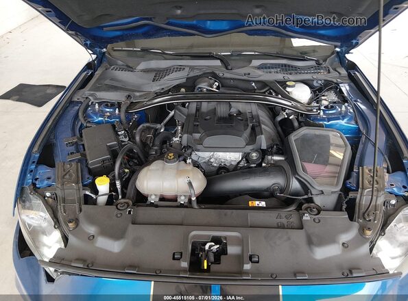 1FA6P8TH1J5117571 2018 FORD MUSTANG Blue Вид ззаду