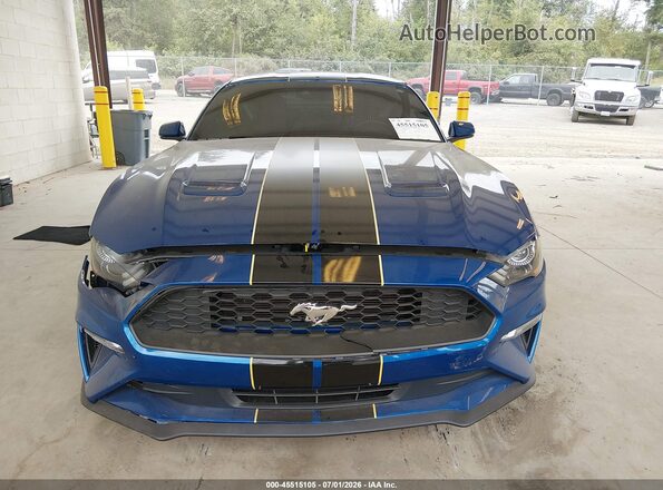 1FA6P8TH1J5117571 2018 FORD MUSTANG Blue Вид щитка приладів