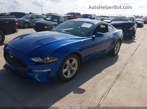 1FA6P8TH1J5118977 2018 FORD MUSTANG Blue Przód lewy