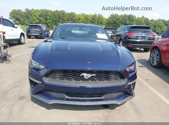 1FA6P8TH1J5182632 2018 FORD MUSTANG Синий Вид задней части салона