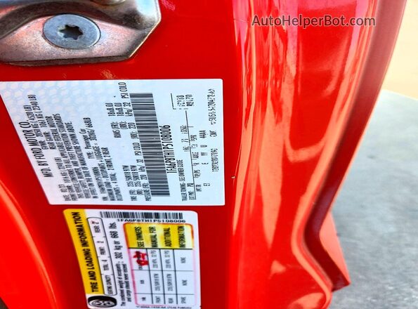 1FA6P8TH1P5108006 2023 FORD MUSTANG Красный Вид подкапотного пространства