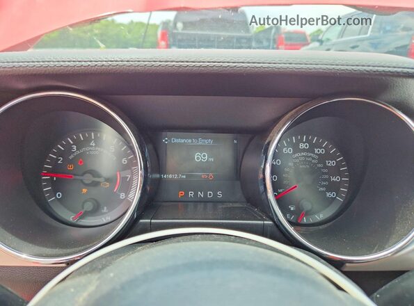 1FA6P8TH2G5235637 2016 FORD MUSTANG Red Instrument cluster view