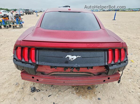 1FA6P8TH2J5129910 2018 FORD MUSTANG Maroon Rear view