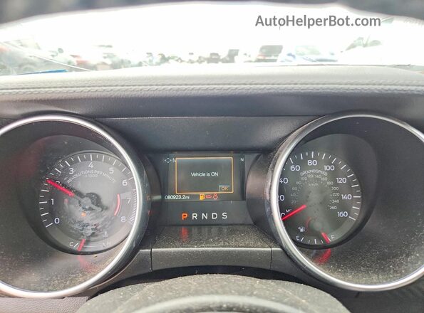 1FA6P8TH2K5130833 2019 FORD MUSTANG Blue Instrument cluster view