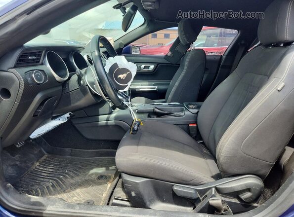 1FA6P8TH2K5130833 2019 FORD MUSTANG Blue Front interior view
