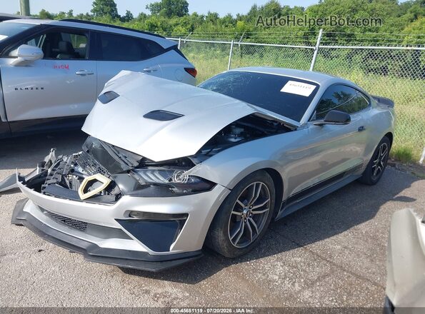 1FA6P8TH2K5159751 2019 FORD MUSTANG Серебряный Передняя левая четверть