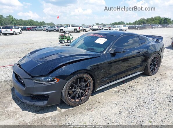 1FA6P8TH2M5127840 2021 FORD MUSTANG Black Vista tres cuartos delantera izquierda