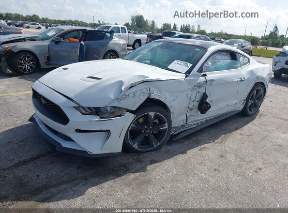 1FA6P8TH2M5128065 2021 FORD MUSTANG White Առջևի ձախ երեք քառորդ տեսարան