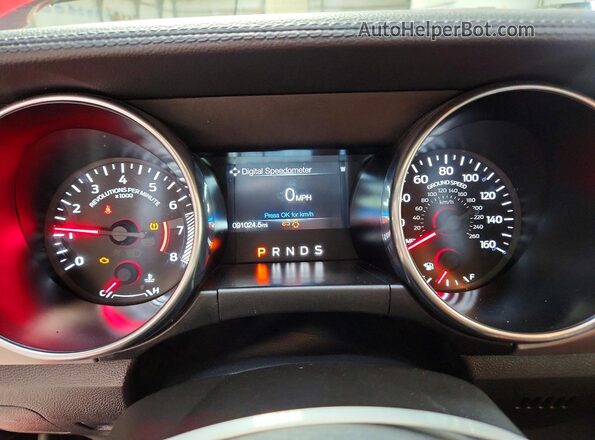1FA6P8TH2N5104222 2022 FORD MUSTANG Red Սարքավորումների վահանակի տեսք