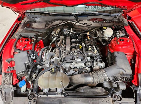 1FA6P8TH2N5104222 2022 FORD MUSTANG Red Սալոնի հետևի տեսք