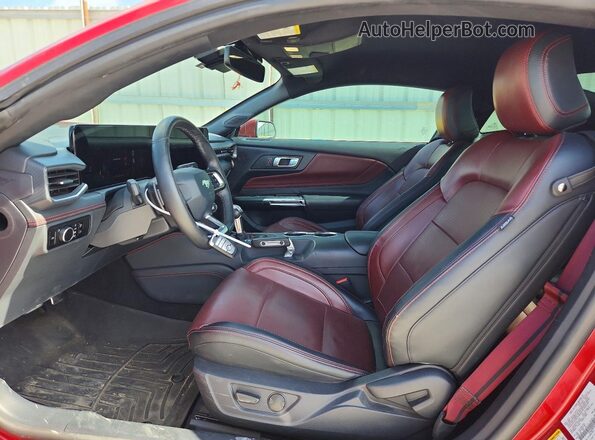 1FA6P8TH2R5117199 2024 FORD MUSTANG Red Вид салону спереду