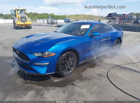 1FA6P8TH3J5113182 2018 FORD MUSTANG Blue Vista tres cuartos delantera izquierda