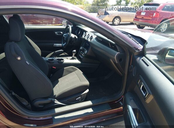 1FA6P8TH3J5121086 2018 FORD MUSTANG Burgundy Front interior view