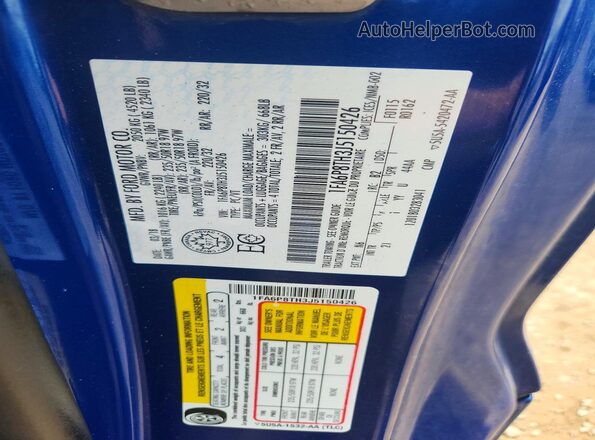 1FA6P8TH3J5150426 2018 FORD MUSTANG Blue ძრავის განყოფილების ხედი