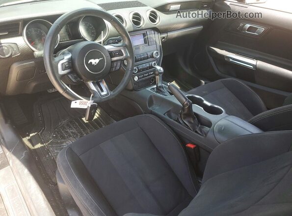 1FA6P8TH3K5122997 2019 FORD MUSTANG Black წინა პანელის ხედი