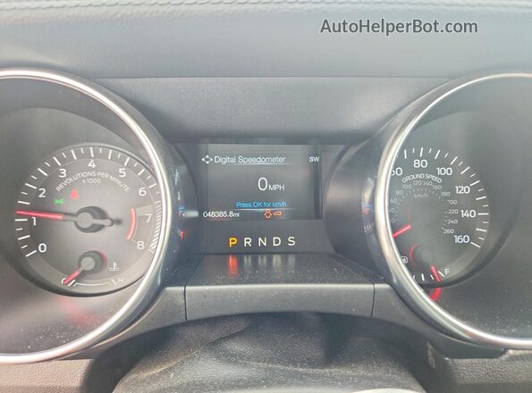 1FA6P8TH3K5163095 2019 FORD MUSTANG Red Widok zestawu wskaźników