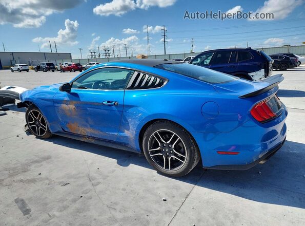 1FA6P8TH3K5173271 2019 FORD MUSTANG Blue Задня ліва чверть