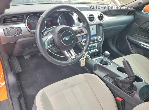 1FA6P8TH3L5134181 2020 FORD MUSTANG Orange Dashboard view