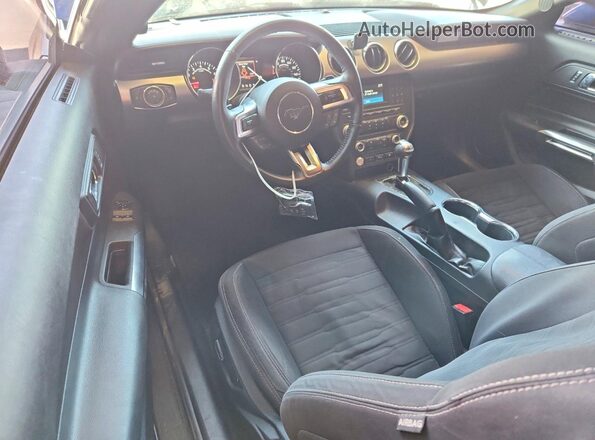 1FA6P8TH4H5210322 2017 FORD MUSTANG Blue Dashboard view