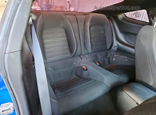 1FA6P8TH4H5210322 2017 FORD MUSTANG Blue Rear seats view