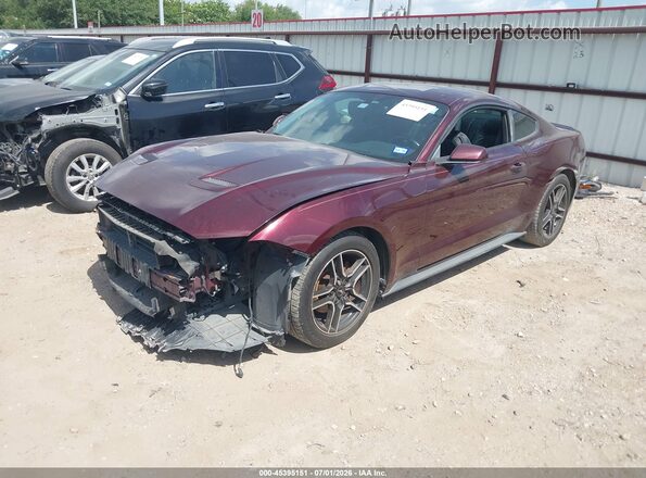 1FA6P8TH4J5146286 2018 FORD MUSTANG Red წინა მარცხენა ხედი სამი მეოთხედიდან