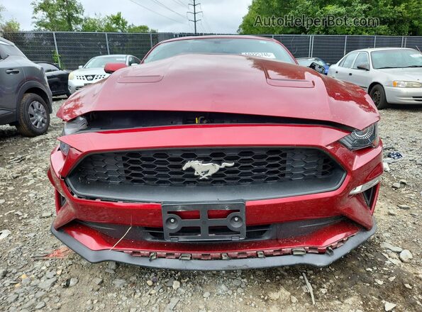 1FA6P8TH4J5183676 2018 FORD MUSTANG Burgundy Front view