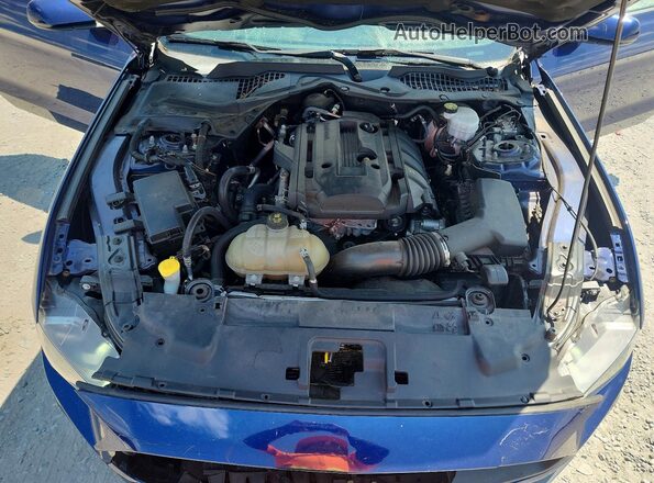 1FA6P8TH4J5185492 2018 FORD MUSTANG Blue უკანა სალონის ხედი