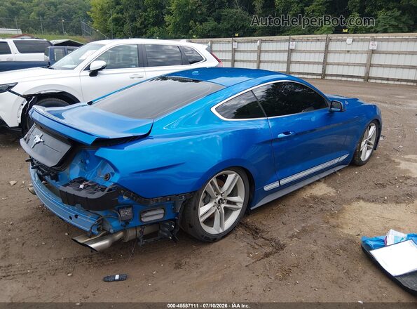 1FA6P8TH4K5201269 2019 FORD MUSTANG Синий Задняя правая четверть