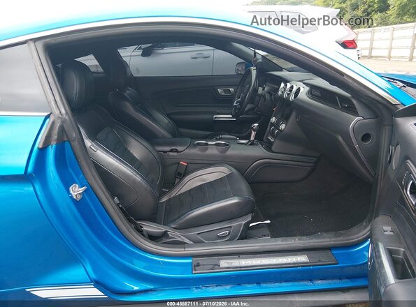 1FA6P8TH4K5201269 2019 FORD MUSTANG Синий Вид салона спереди
