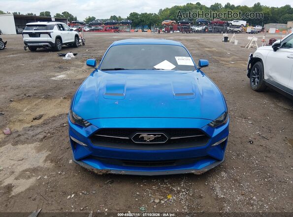 1FA6P8TH4K5201269 2019 FORD MUSTANG Синий Вид щитка приборов