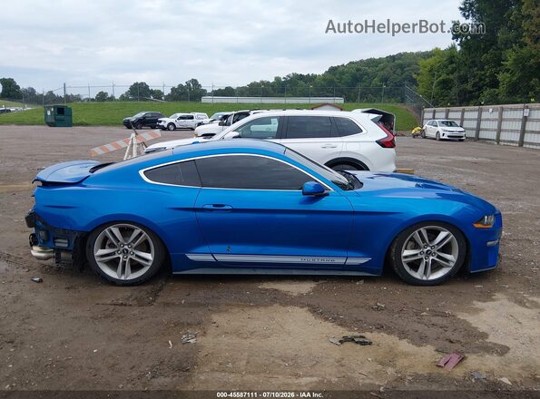 1FA6P8TH4K5201269 2019 FORD MUSTANG Синий Вид задней части салона