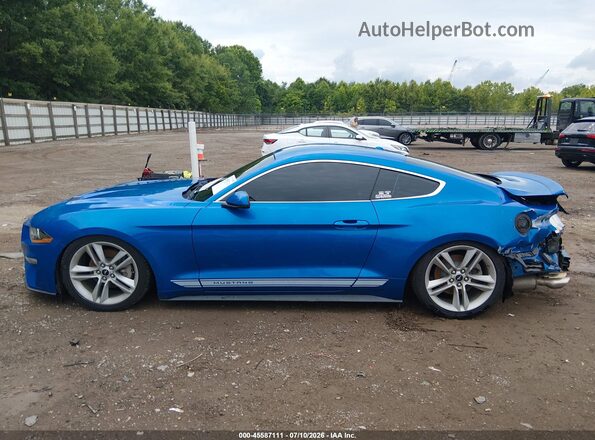 1FA6P8TH4K5201269 2019 FORD MUSTANG Синий Панорамный вид салона 360°