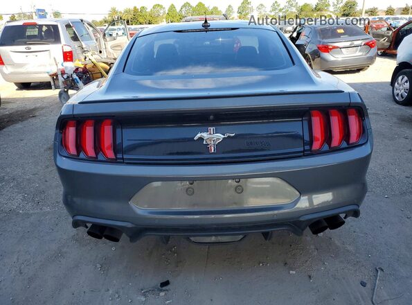 1FA6P8TH4M5141593 2021 FORD MUSTANG Gray Вид ззаду