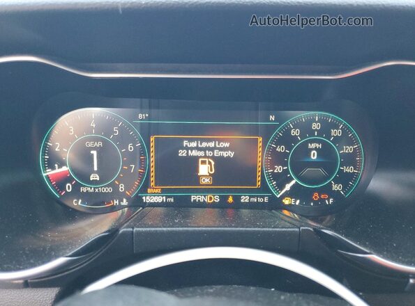 1FA6P8TH4M5141593 2021 FORD MUSTANG Gray Вид щитка приладів