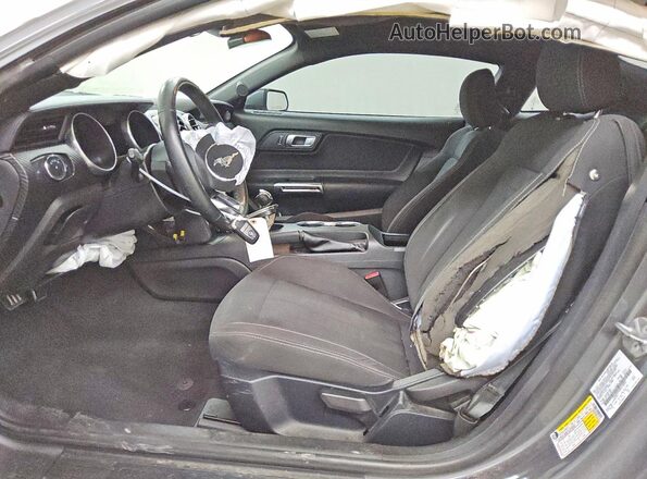 1FA6P8TH4M5155042 2021 FORD MUSTANG Gray Вид салону спереду