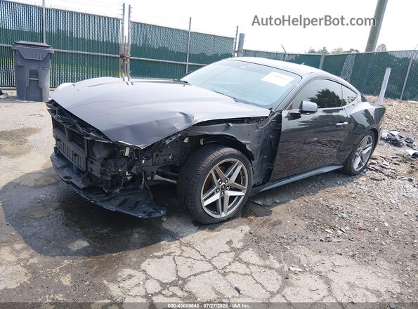1FA6P8TH4R5111386 2024 FORD MUSTANG Black Առջևի ձախ երեք քառորդ տեսարան