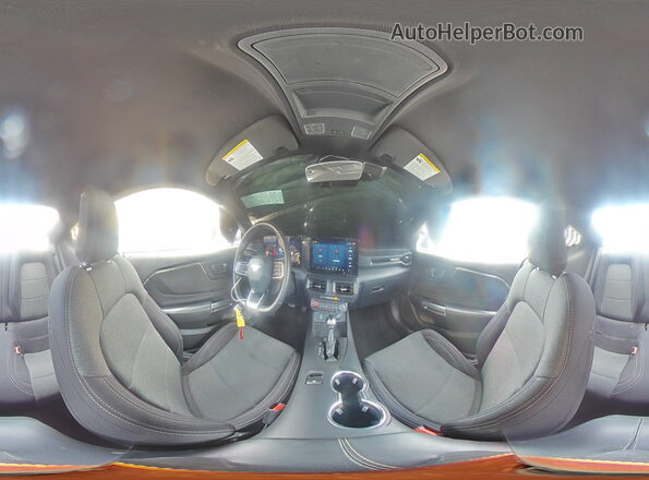 1FA6P8TH4S5116657 2025 FORD MUSTANG Black სალონის 360-გრადუსიანი ხედი