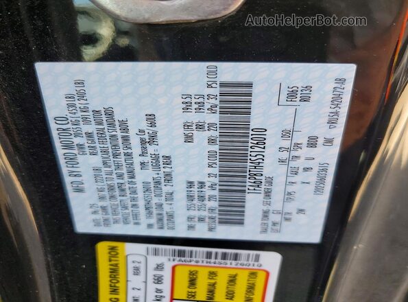 1FA6P8TH4S5126010 2025 FORD MUSTANG Black Вид підкапотного простору