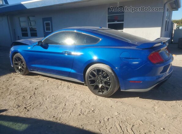 1FA6P8TH5J5137466 2018 FORD MUSTANG Синий Задняя левая четверть