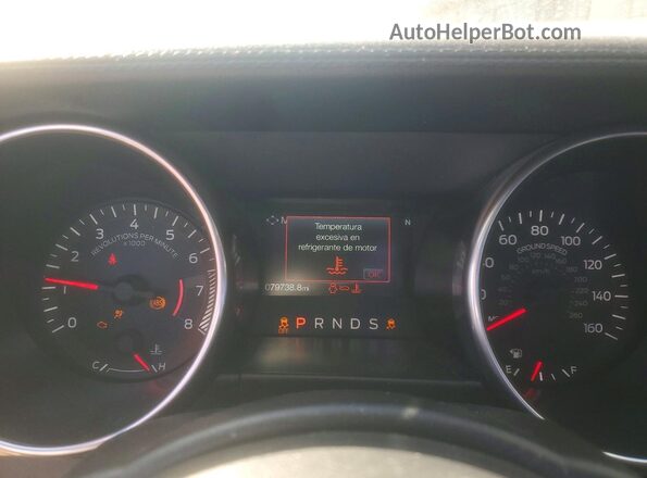 1FA6P8TH5J5137466 2018 FORD MUSTANG Синий Вид щитка приборов